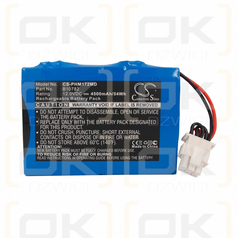 Philips M1722B / B10782 4500 mAh wiederaufladbare Akkus, 12,0 V (Cameron Sino)