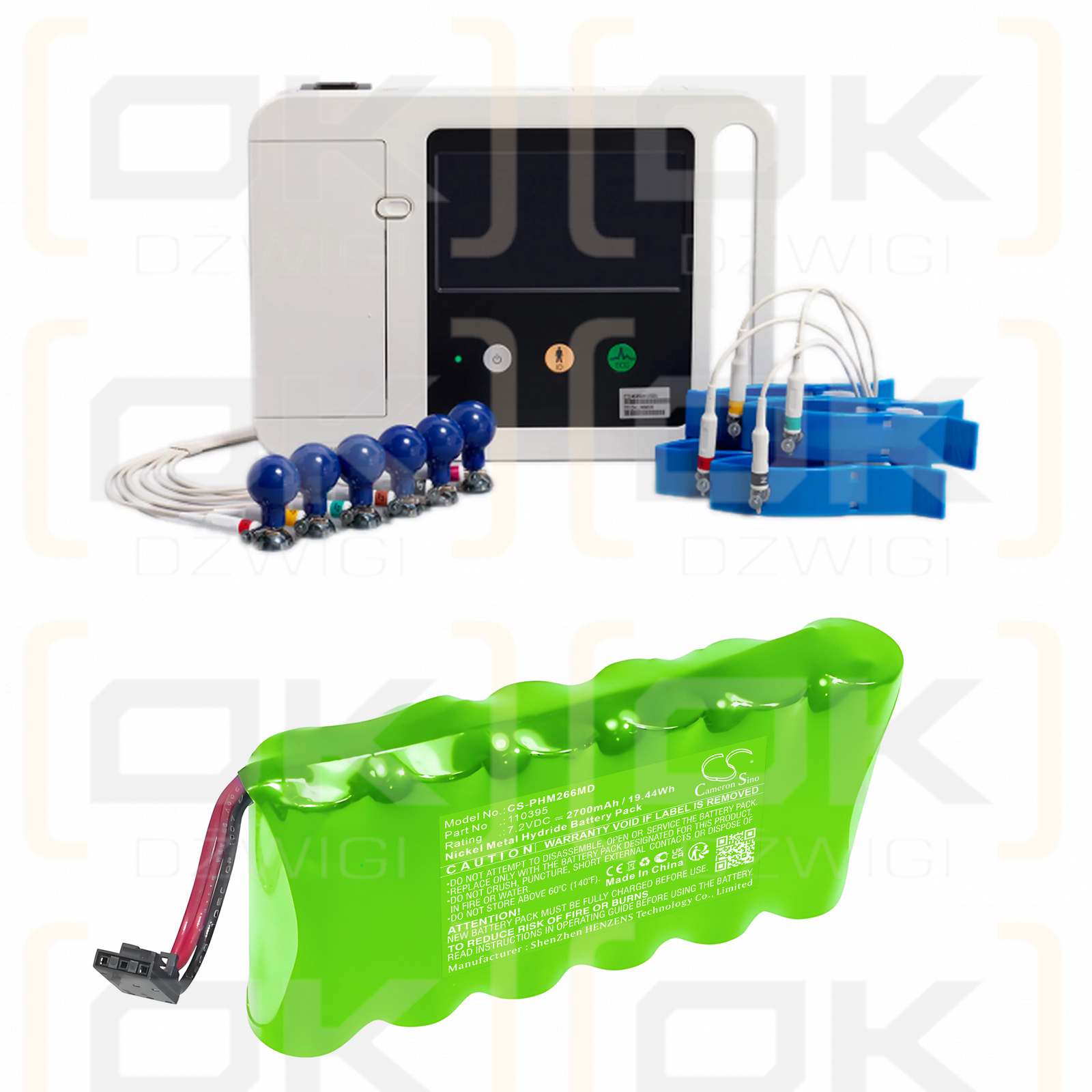 Philips PageWriter 10i / 110395 2700mAh Ni-MH 7.2V (Cameron Sino)