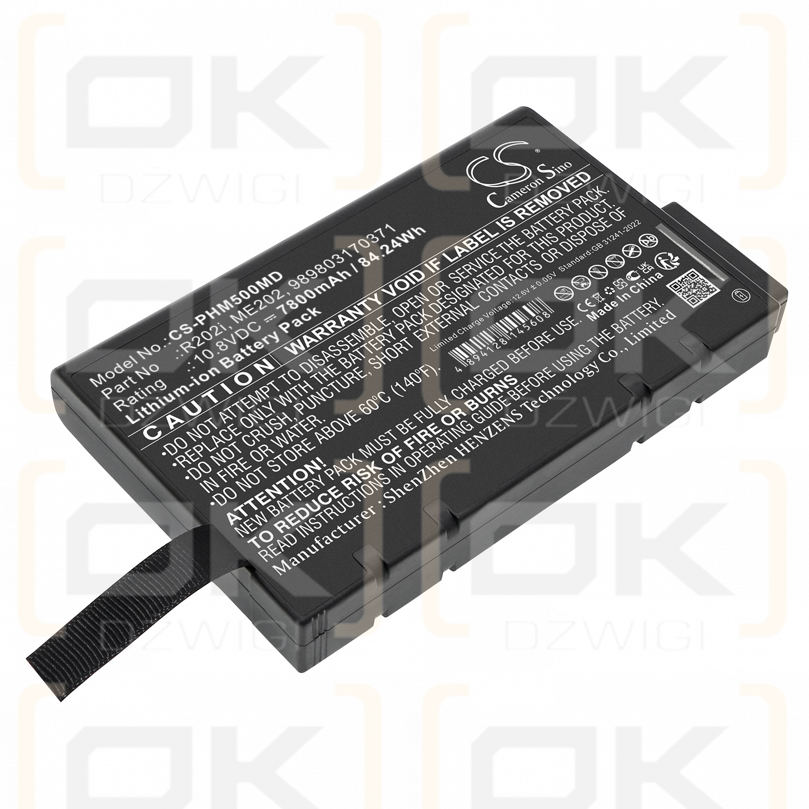 Bateria zamienna do Philips Effica CM100 /  RRC2020 7800 mAh Li-ion 10.8 V (Cameron Sino)