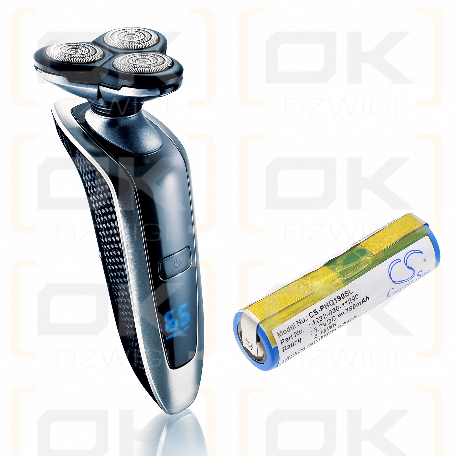 Philips HQ8250 / 036-11290 750mAh Li-ion 3.7V (Cameron Sino)