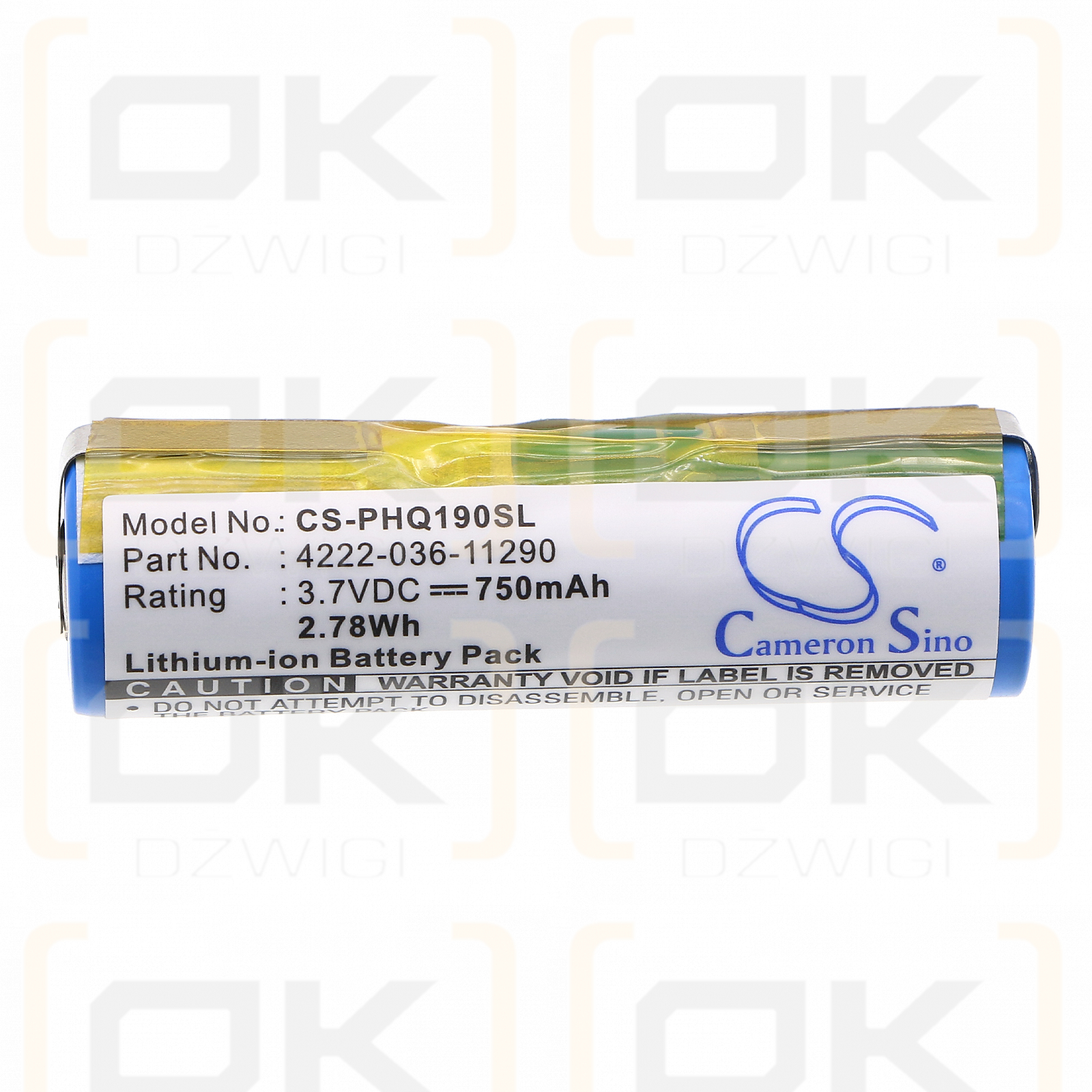Philips HQ8250 / 036-11290 750mAh Li-ion 3.7V (Cameron Sino)