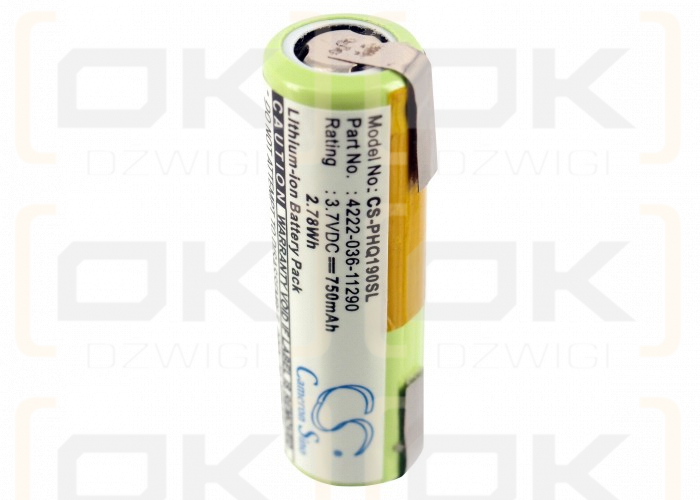 Philips HQ8250/036-11290 750mAh Li-ion 3.7V (Cameron Sino)