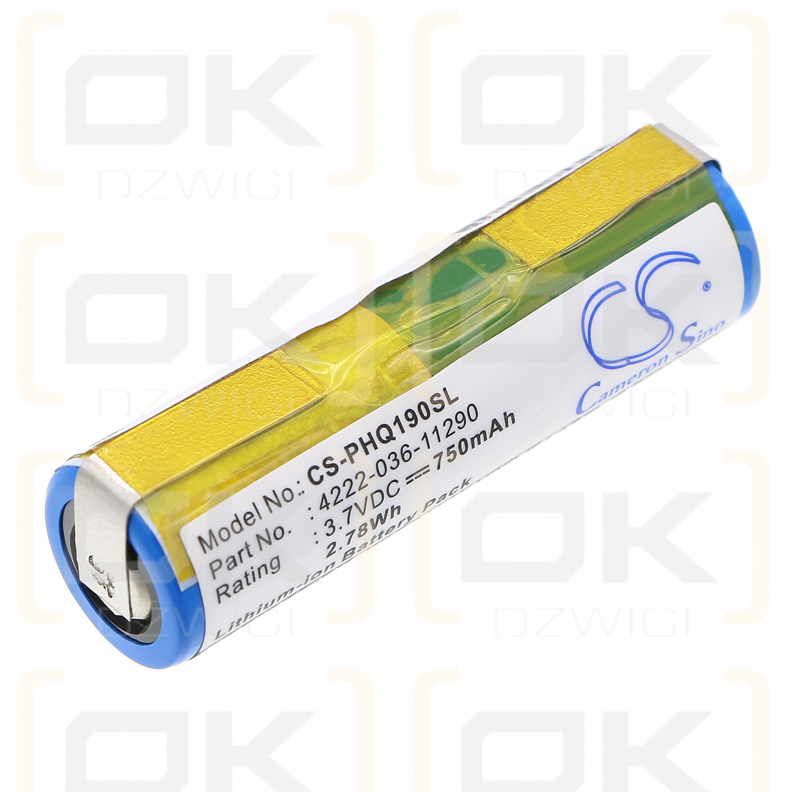 Philips HQ8250 / 036-11290 750mAh Li-ion 3.7V (Cameron Sino)