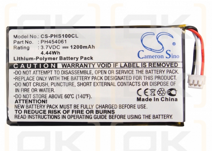 Philips S10H / PH454061 1200mAh Li-Polymer 3.7V (Cameron Sino)