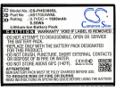 Philips CTS388 / AB1700AWML 1500 mAh Li-Ion 3,7 V (Cameron Sino)