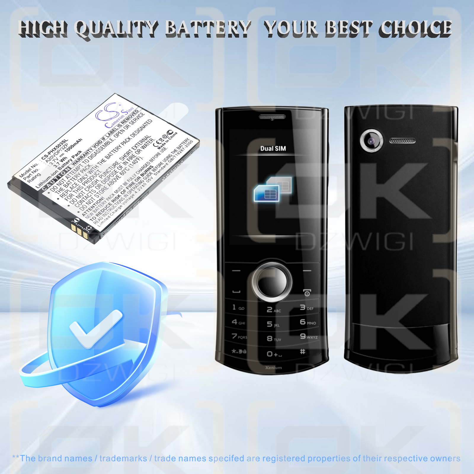 Philips Xenium E320 / A20VDP/3ZP 1000 mAh Li-ion 3.7 V (Cameron Sino)