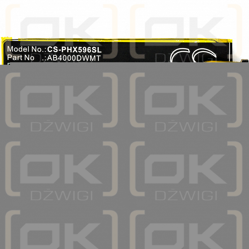 Philips Xenium CTX596 / AB4000DWMT 3900mAh Li-Polímero 3.85V (Cameron Sino)