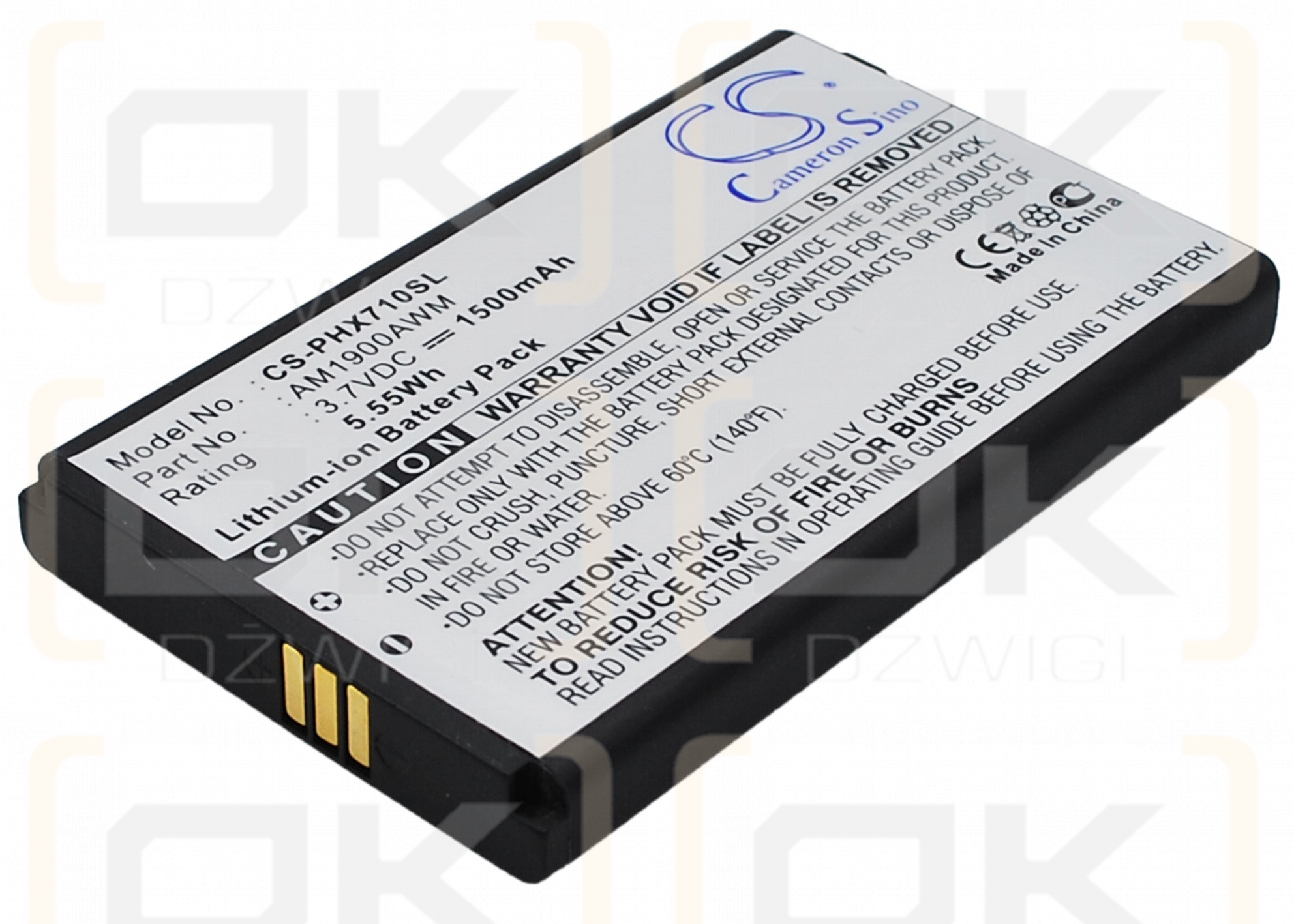 Philips Xenium X710 / AM1900AWM 1500 mAh Li-Ion 3,7 V (Cameron Sino)