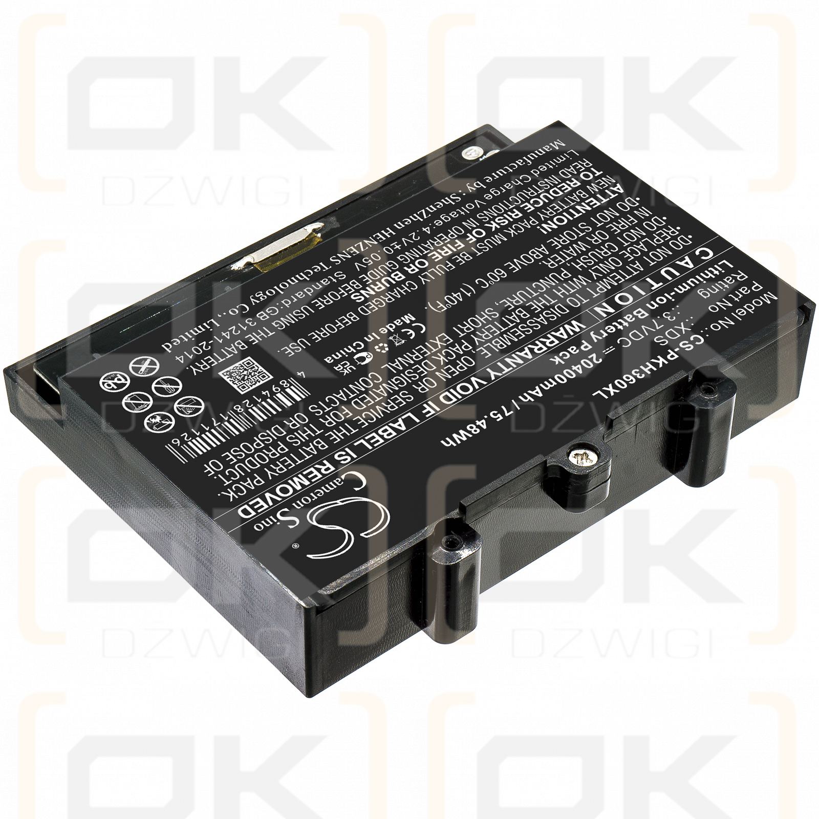 Peaktech Oscilloscope 1360 / XDS 20400mAh Li-ion 3.7V (Cameron Sino)