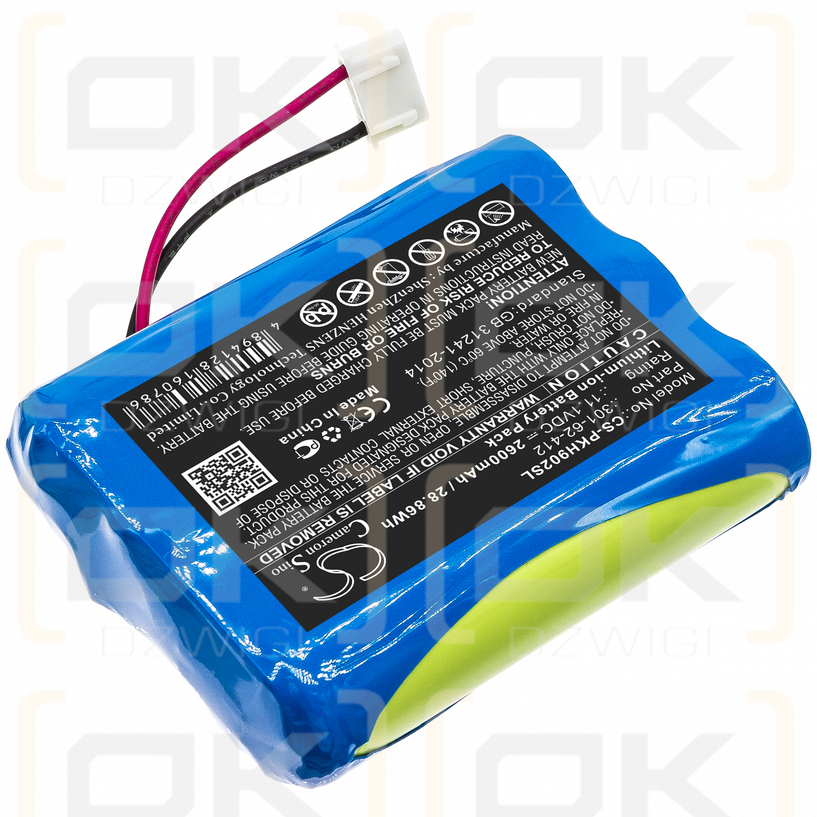 Peaktech P9020A / 301-62-412 2600mAh Li-ion 11.1V (Cameron Sino)