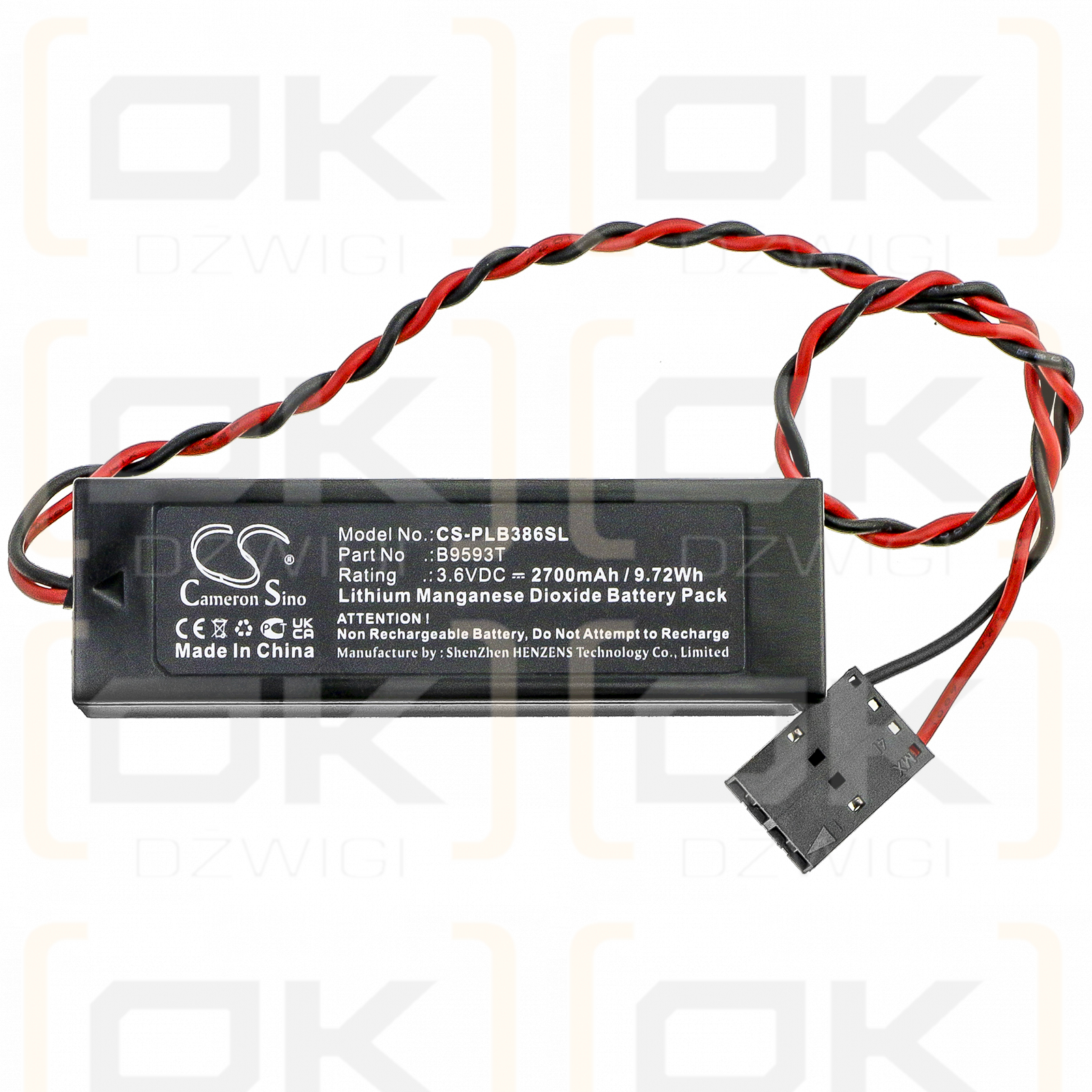 Eternacell B9593T / B9593T 2700 mAh Li-MnO2 3,6 V (Cameron Sino)