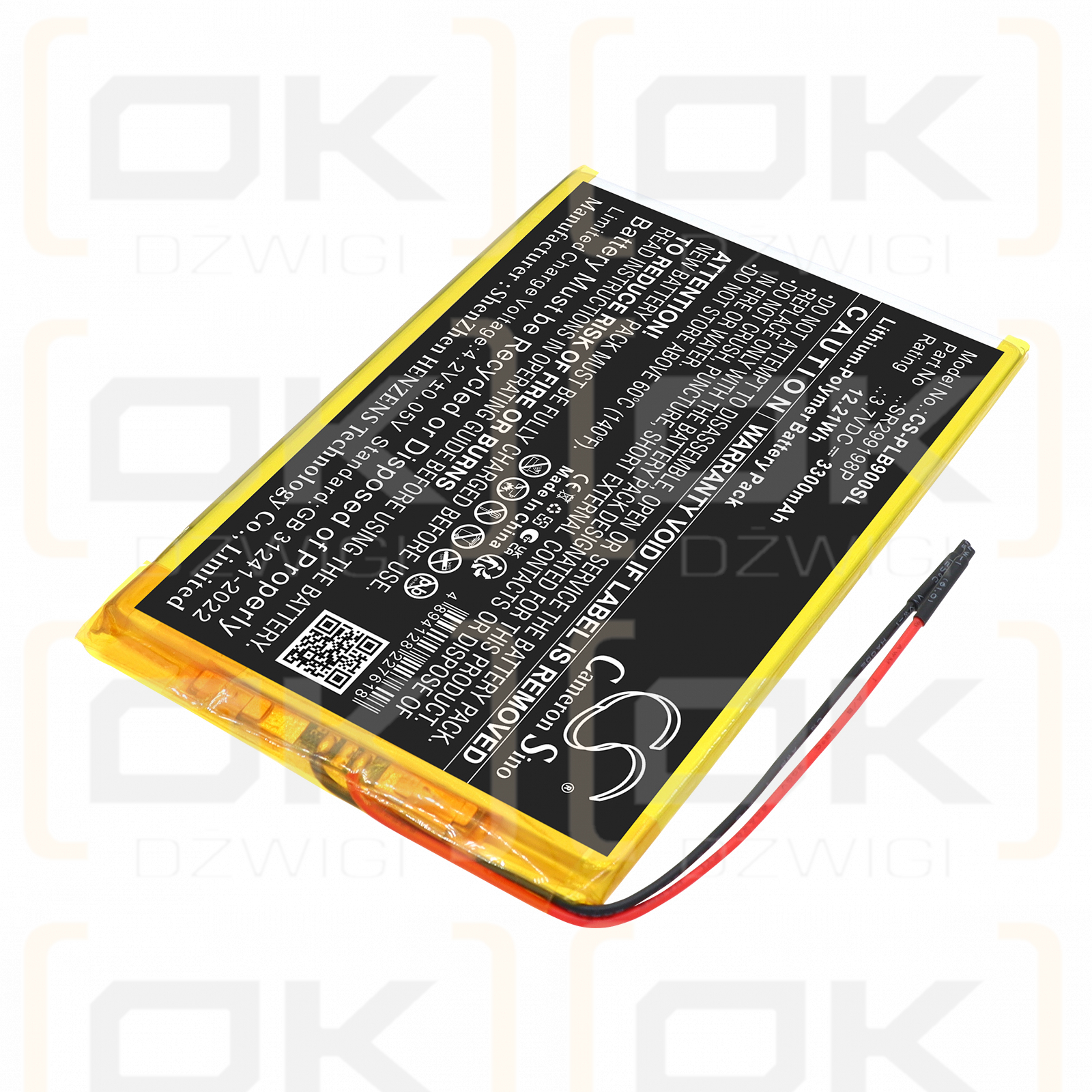 Replacement Battery for Polaroid BDL0948PCE / SR299198P 3300 mAh Li-Polymer 3.7 V (Cameron Sino)