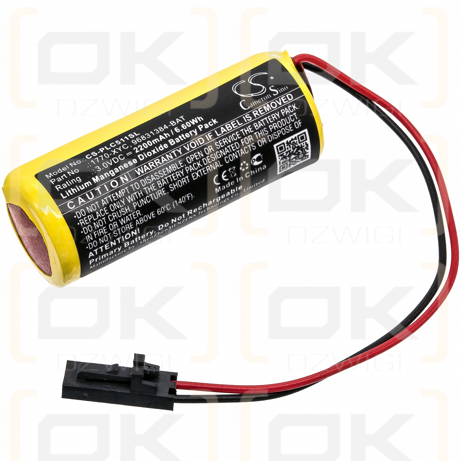 Allen Bradley 1785-L46C15 / 1770-XYC 2200 mAh Li-MnO2 3,0 V (Cameron Sino)