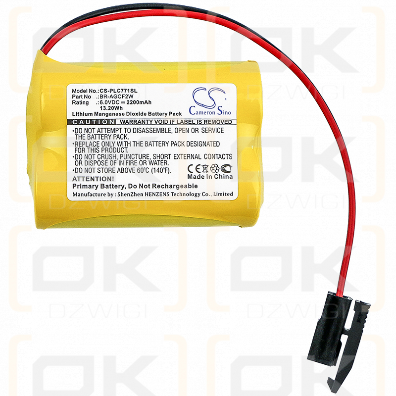 GE A06B-6093-K001 / BR-AGCF2W 2200mAh Li-MnO2 6.0V (Cameron Sino)