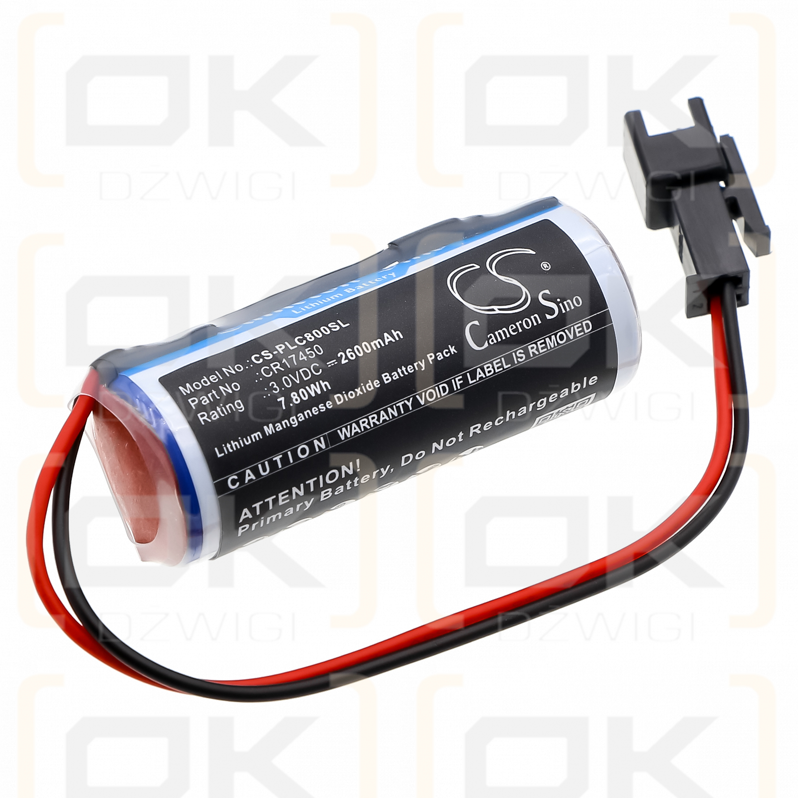 Sanyo CR8.LHC / CR17450 2600mAh Li-MnO2 3.0V (Cameron Sino)