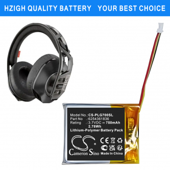 Plantronics RIG 700Pro Kabelloses Headset / 6254361836 750 mAh Li-Polymer 3,7 V (Cameron Sino)