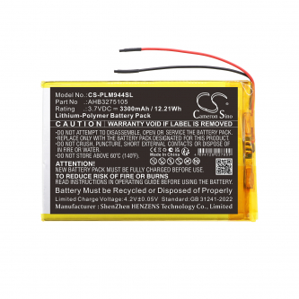 Replacement Battery for Polaroid MIDB944PXE / AHB3275105 3300 mAh Li-Polymer 3.7 V (Cameron Sino)