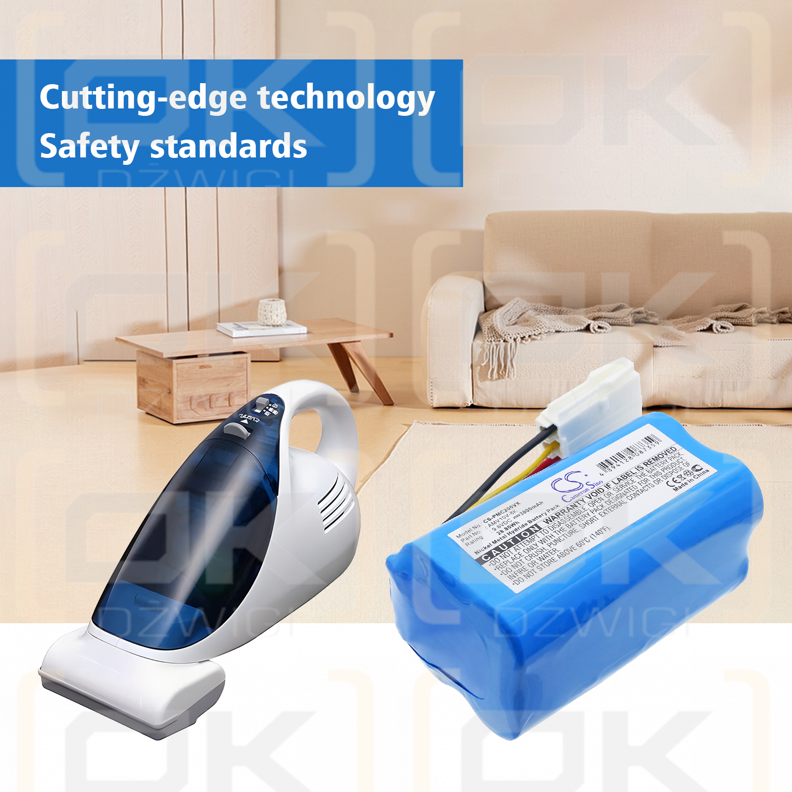 Panasonic MC-B20JP-R / AMV10V-8K 3000 mAh Ni-MH 9.6 V (Cameron Sino)