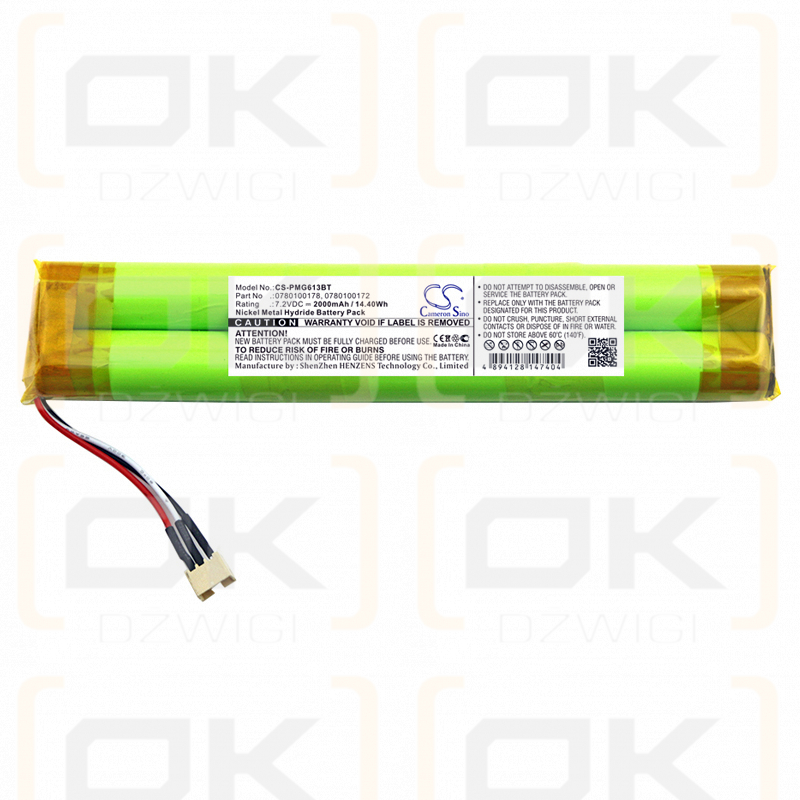 Paradox MG6030 / 0780100178 2000mAh Ni-MH 7.2V (Cameron Sino)