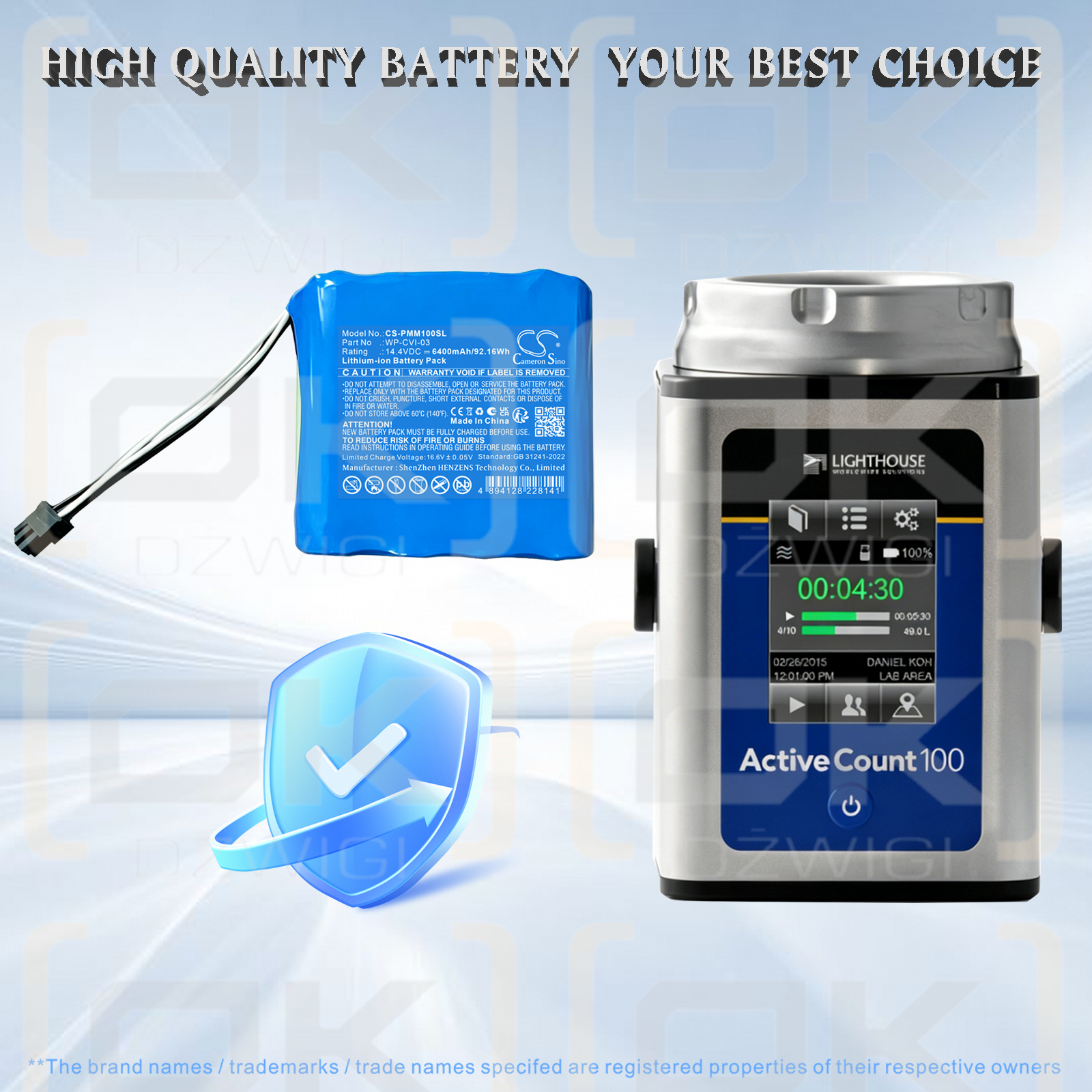 Bateria zamienna do Particle Measuring Systems Minicapt 100 / WP-CVI-03 6400 mAh Li-ion 14.4 V (Cameron Sino)