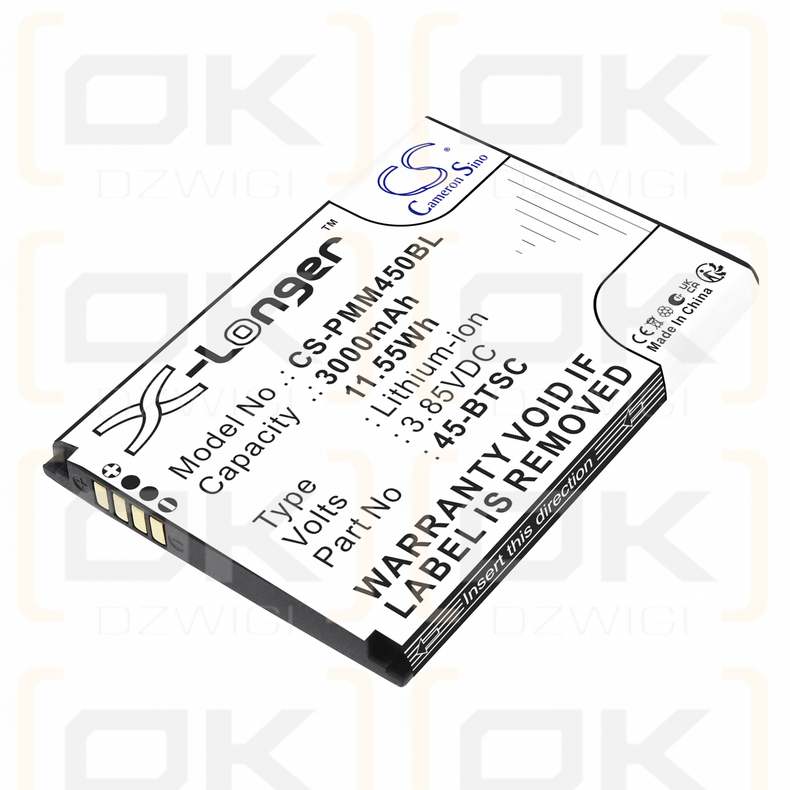 Point Mobile PM45/45-BTSC 3000 mAh Li-ion 3,85 V (Cameron Sino)