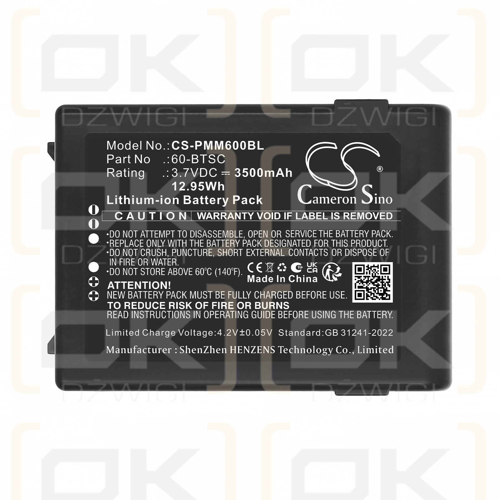 Point Mobile PM60 / 60-BTSC 3500 mAh Li-ion 3,7 V (Cameron Sino)