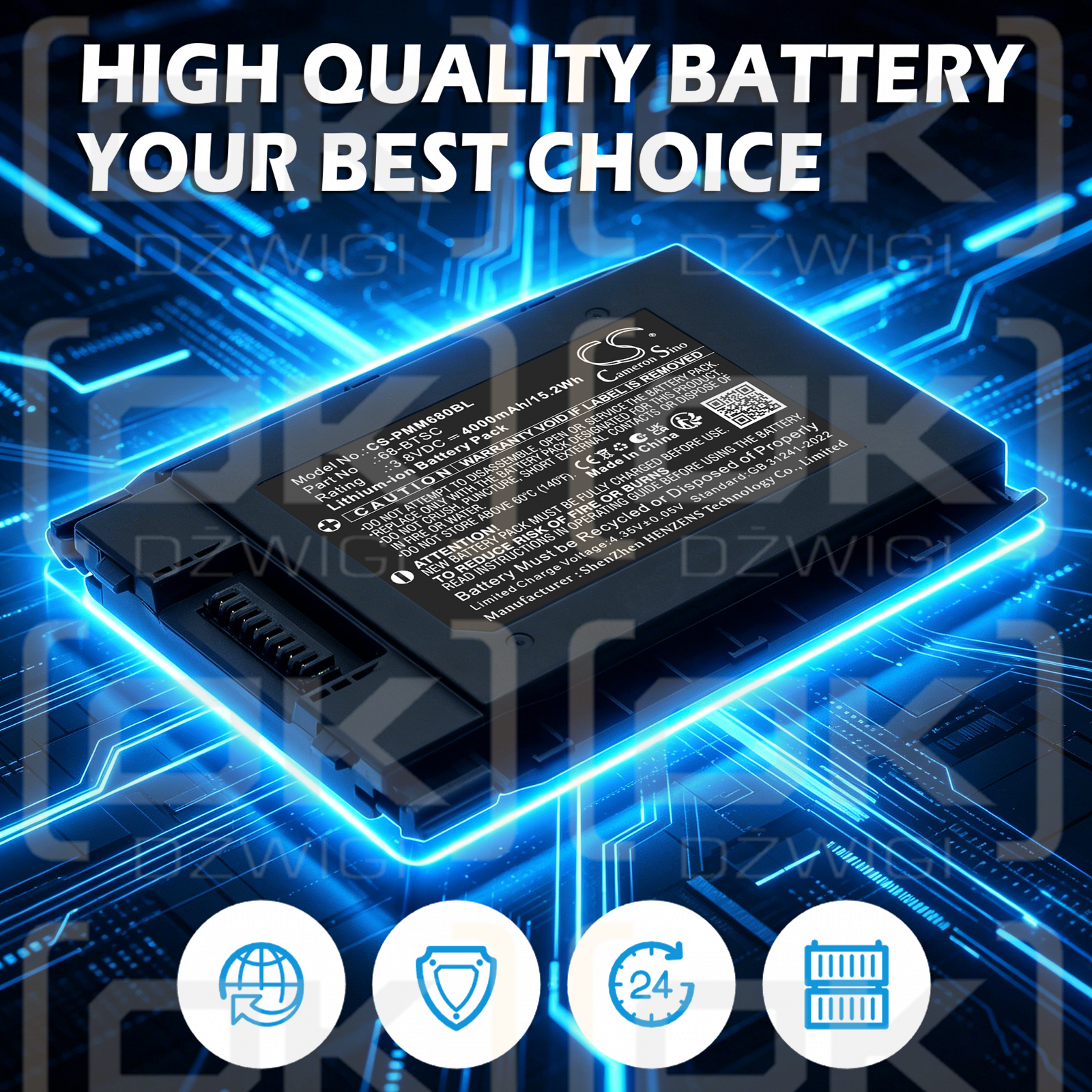 Bateria zamienna do Point Mobile PM86 / 68-BTSC 4000 mAh Li-ion 3.8 V (Cameron Sino)