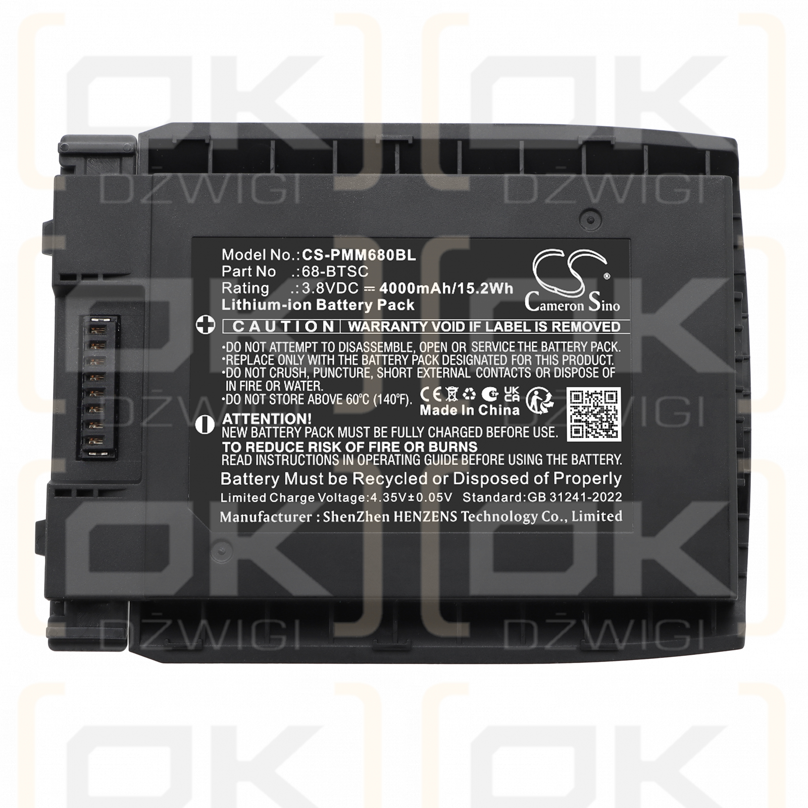 Bateria zamienna do Point Mobile PM86 / 68-BTSC 4000 mAh Li-ion 3.8 V (Cameron Sino)