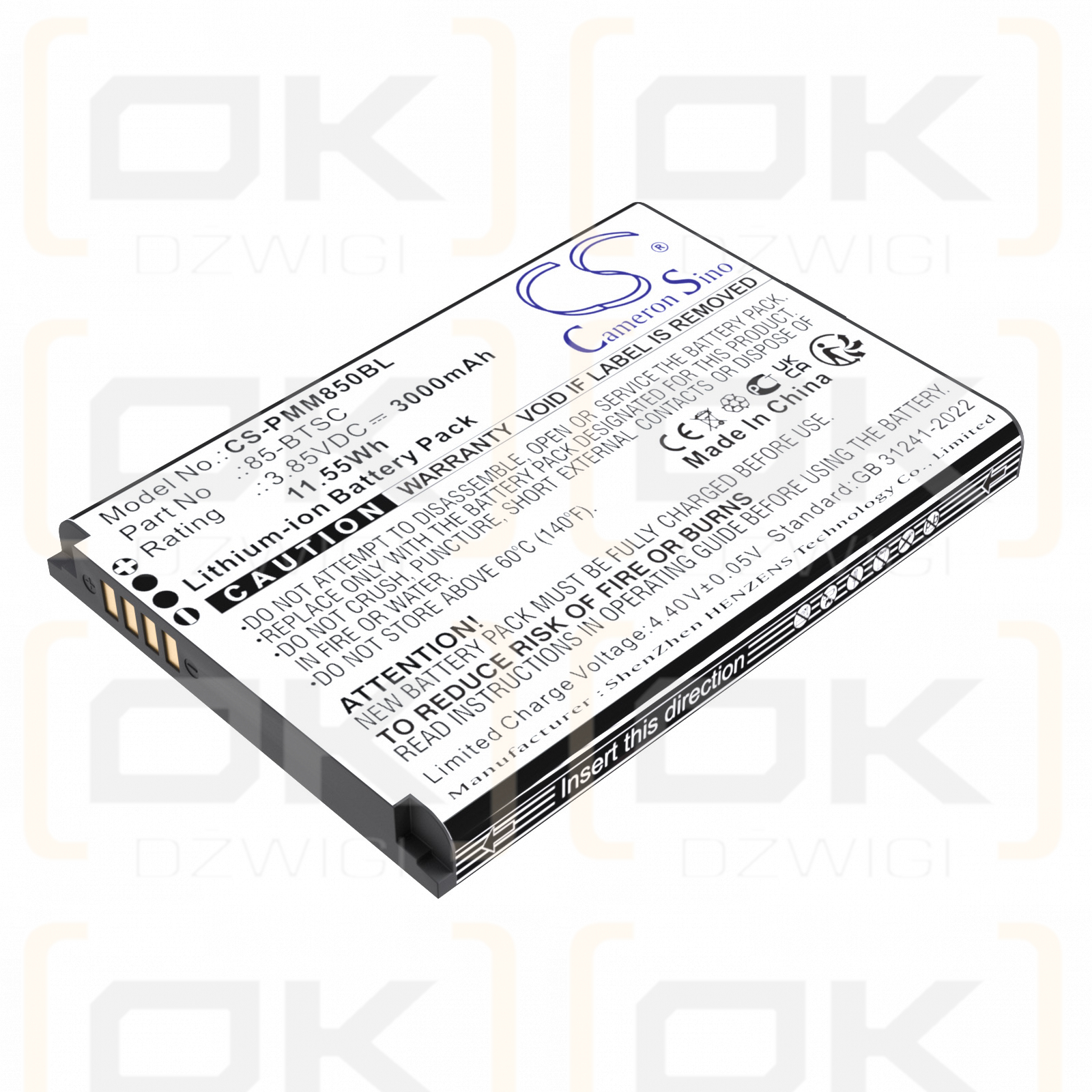 Point Mobile PM90/85-BTSC 3000 mAh Li-Ionen 3,85 V (Cameron Sino)