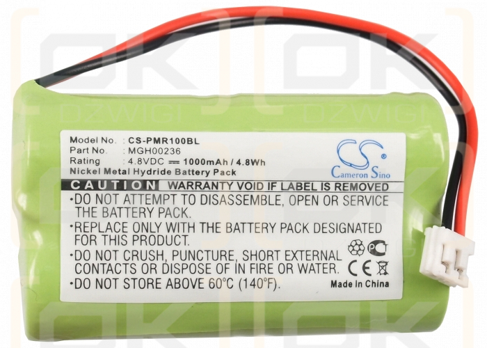 TOPCARD PMR100 / MGH00236 1000 mAh Ni-MH 4,8 V (Cameron Sino)