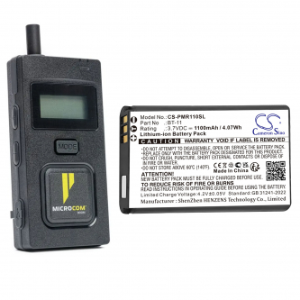 Pliant MicroCom M Gürteltaschen / BT-11 1100 mAh Li-Ionen 3,7 V (Cameron Sino)