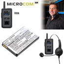 Auriculares todo en uno flexibles MicroCom XR900 / 031-450-3048 900 mAh, polímero de litio, 3,7 V (Cameron Sino)