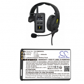 Pliant MicroCom XR900 all-in-one headset / 031-450-3048 900mAh Li-Polymer 3.7V (Cameron Sino)