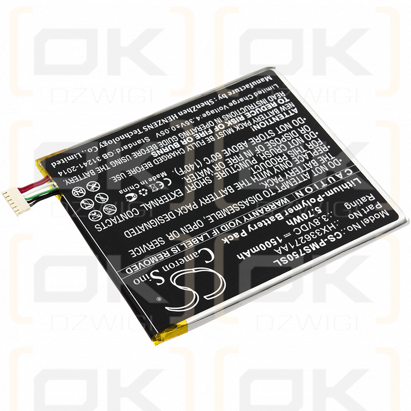 Prestigio PSP7505 DUO / HX336271AA 1500 mAh Li-Polymer 3,8 V (Cameron Sino)