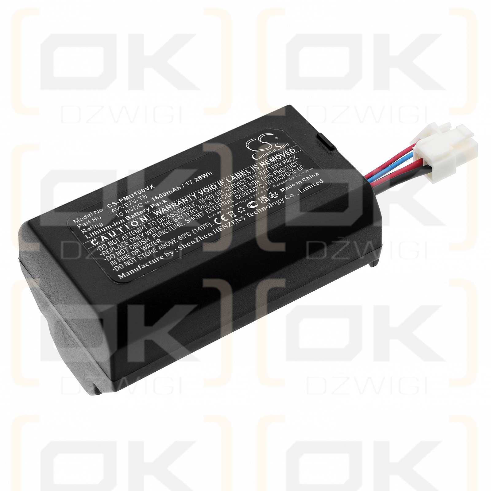 Panasonic MC-SBU1F-H / AVV97V-TB 1600 mAh Li-Ion 10,8 V (Cameron Sino)