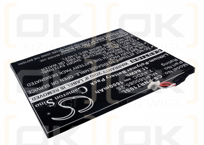 Pandigital Novel Hacking / MLP385085-2S 1600mAh Li-Polymer 7.4V (Cameron Sino)