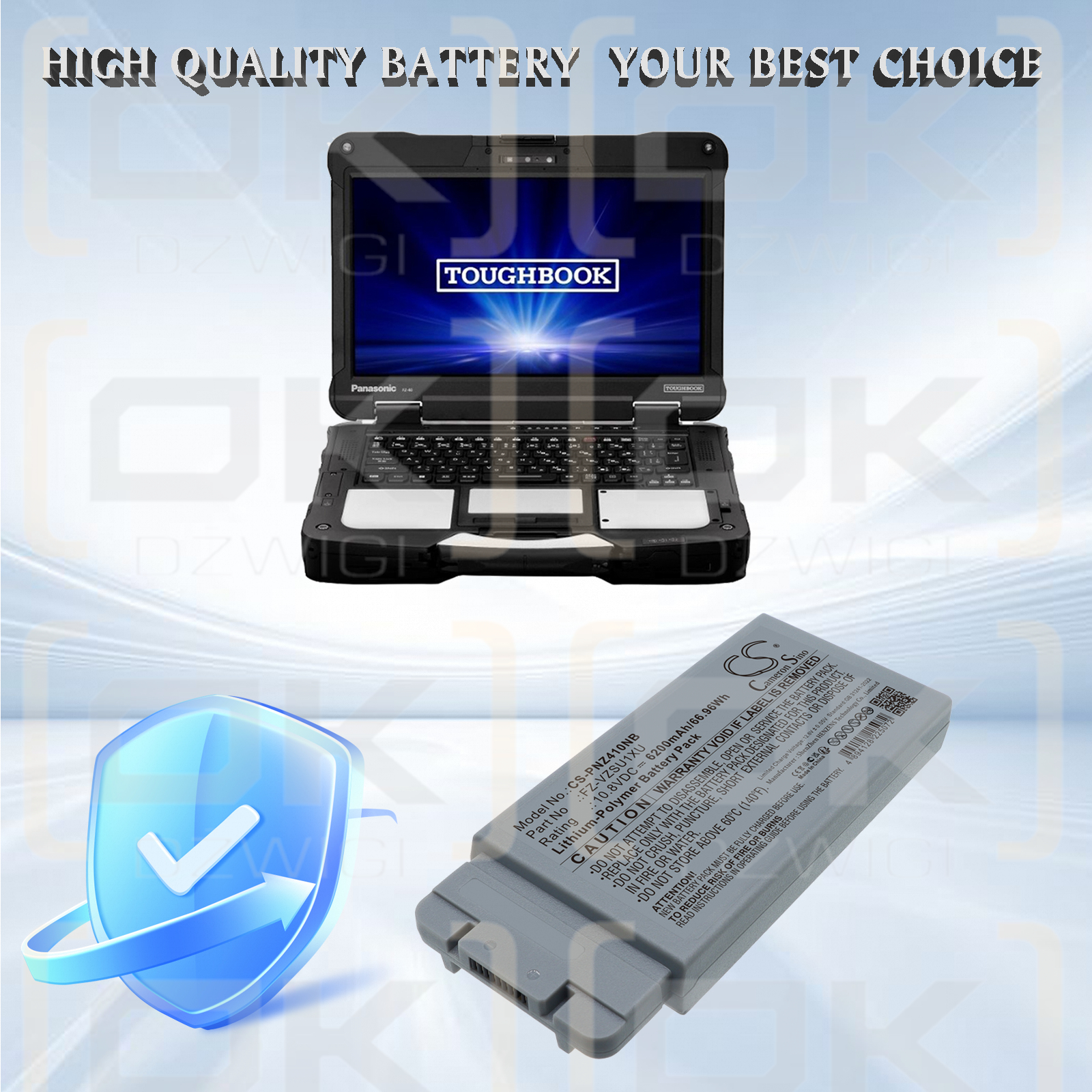 Panasonic Toughbook FZ-40 / FZ-VZSU1XU 6200 mAh Li-Polymer 10.8 V (Cameron Sino)