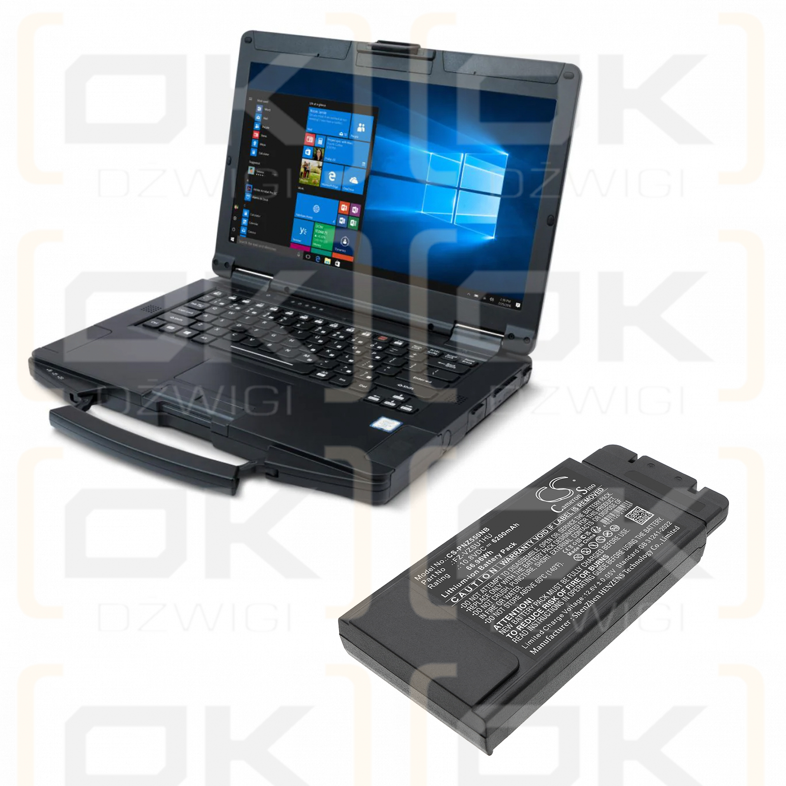 Panasonic Toughbook FZ-55 MK3 / FZ-VSD55151W 6200 mAh, batería de iones de litio de 10,8 V (Cameron Sino)