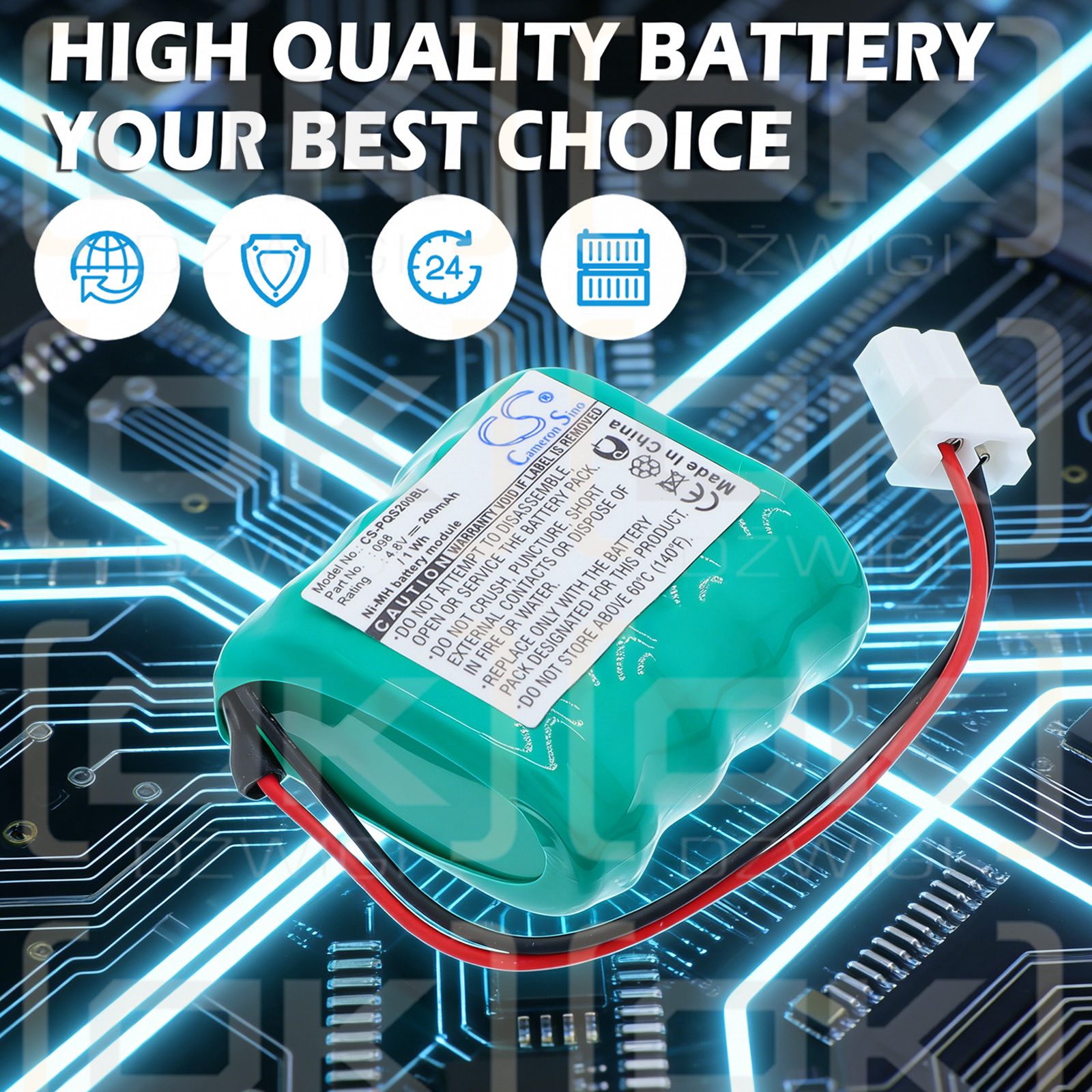 PSC Quick Check 200/098 200 mAh Ni-MH 4,8 V (Cameron Sino)