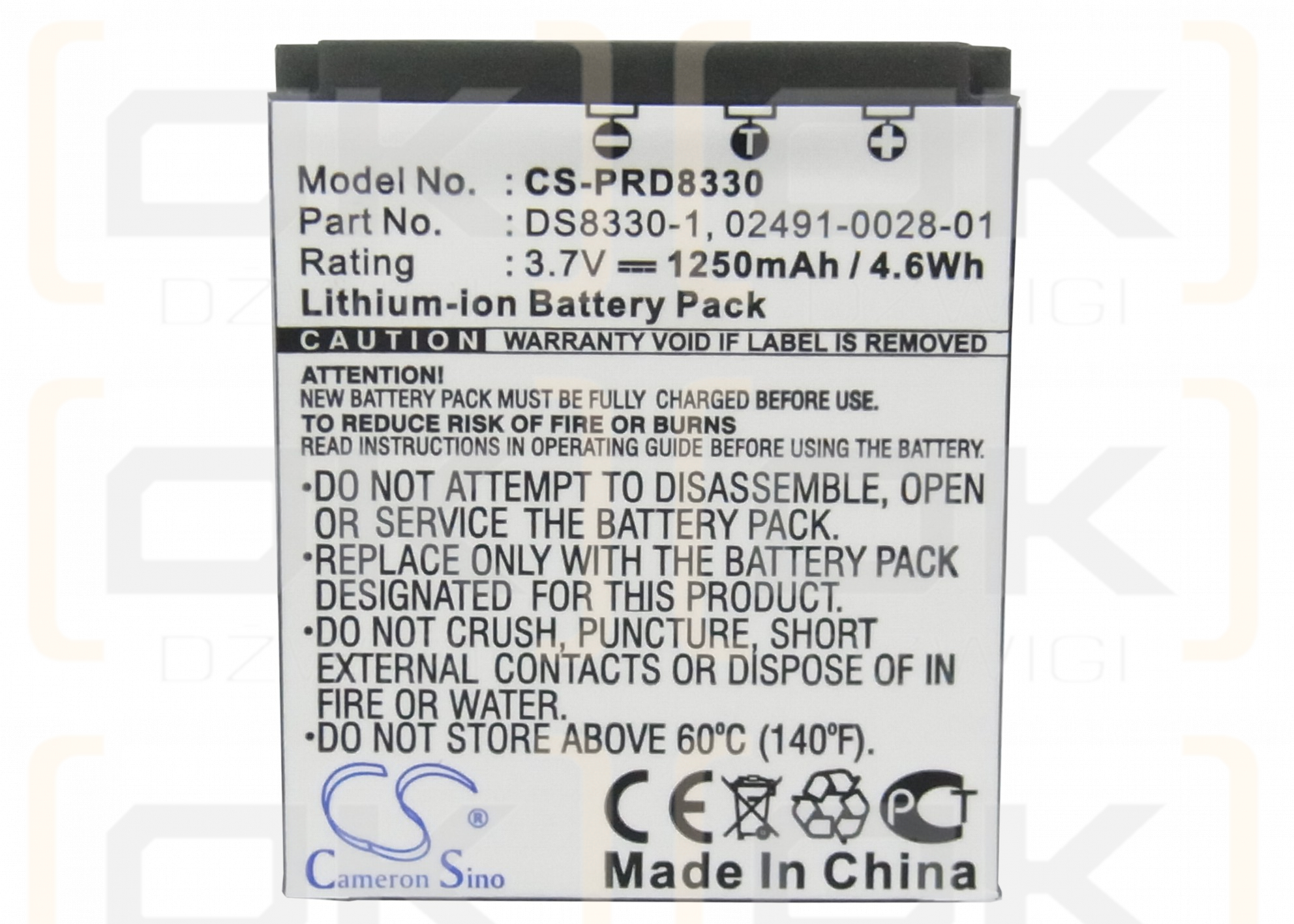 Acer CR-8530 / 02491-0028-01 1250mAh Li-ion 3.7V (Cameron Sino)