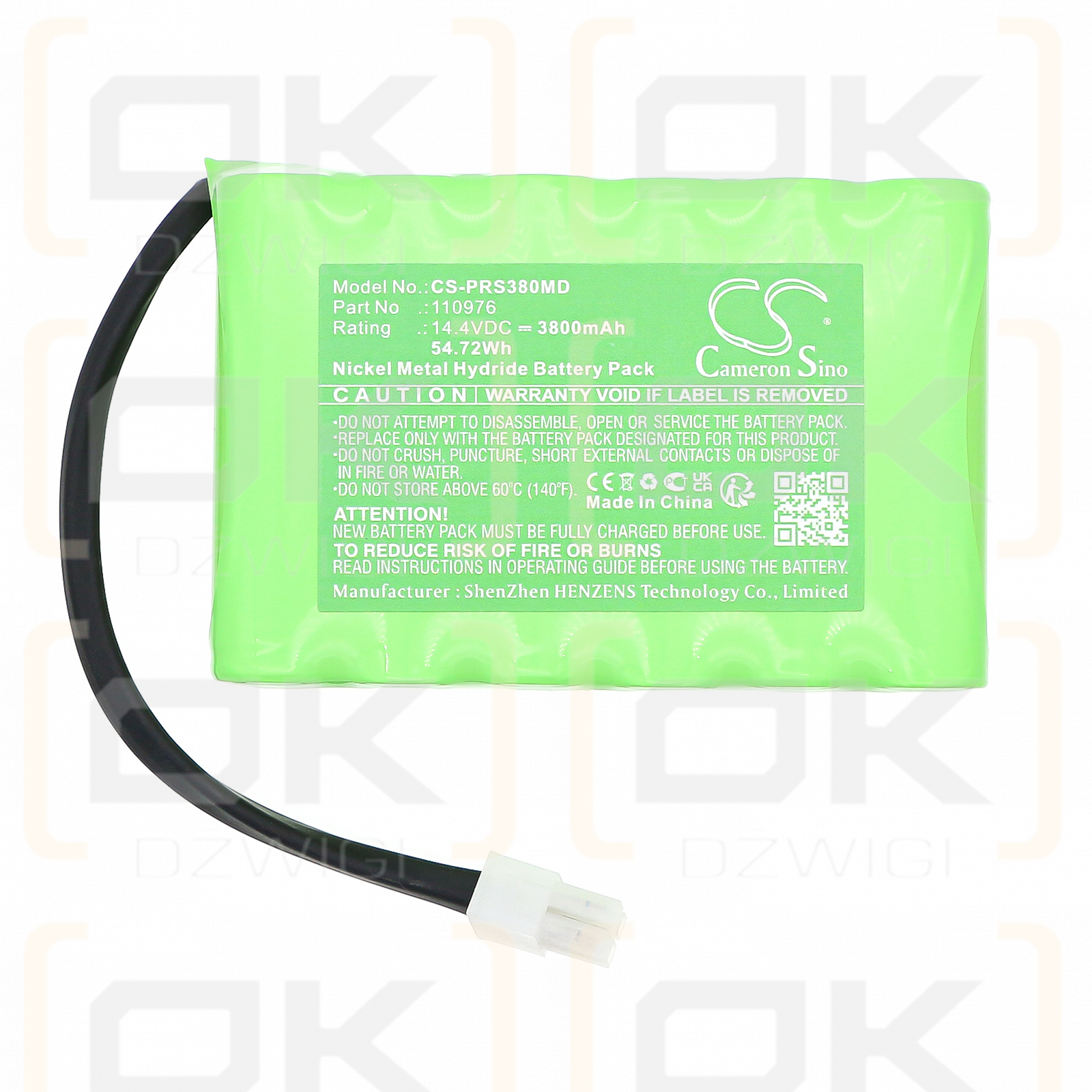 Progetti Defibrillator Rescue Life 38 / 110976 3800 mAh Ni-MH 14,4 V (Cameron Sino)
