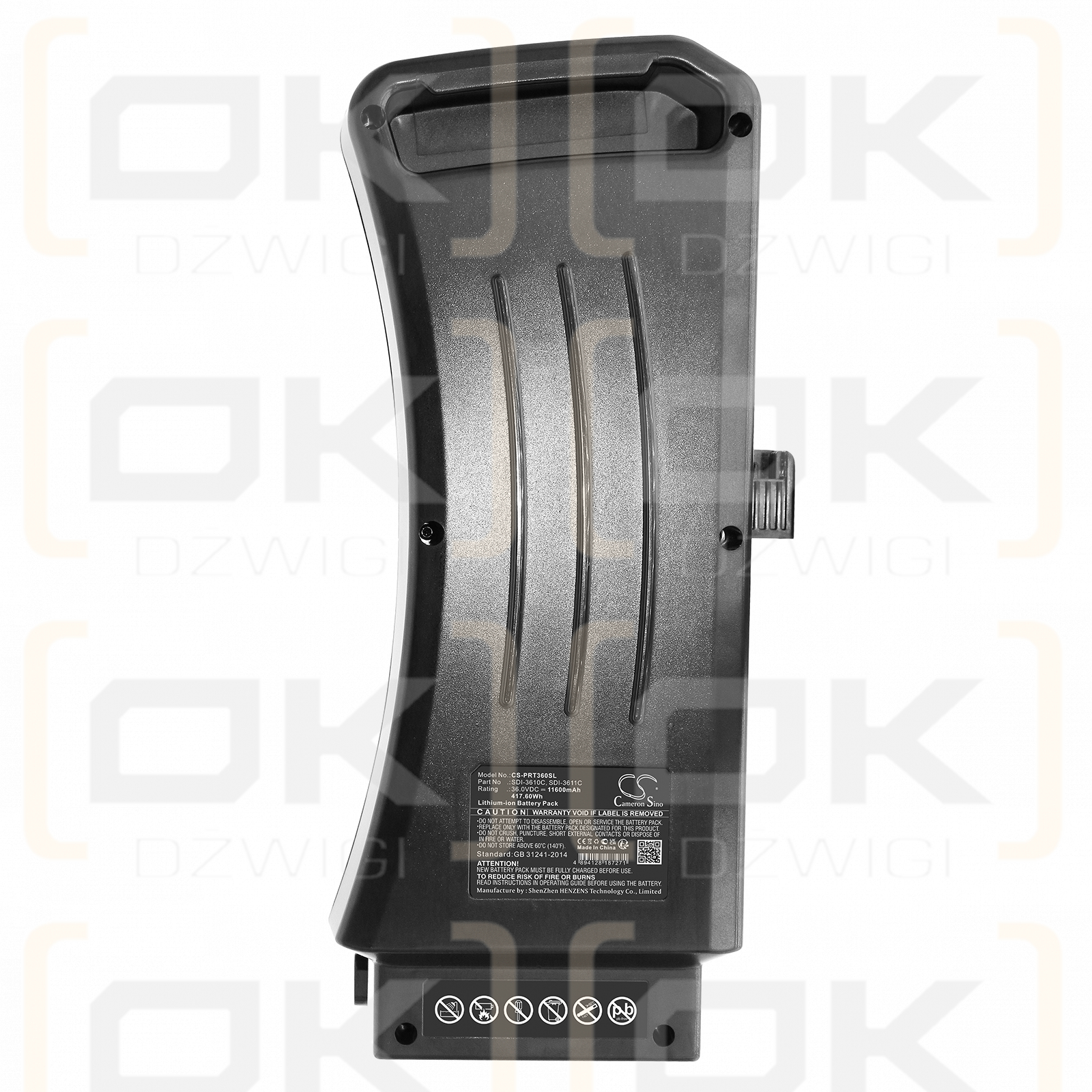 Zündapp Alu City Green 3.0 / SDI-3610C 11600 mAh Li-Ion 36 V (Cameron Sino)