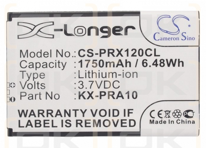 Panasonic KX-PRX150GW / KX-PRA10 1750mAh Li-ion 3.7V (Cameron Sino)