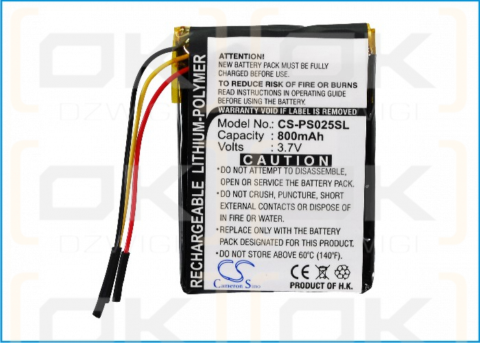 Philips GoGear SA6025/37 800mAh Li-Polímero 3.7V (Cameron Sino)