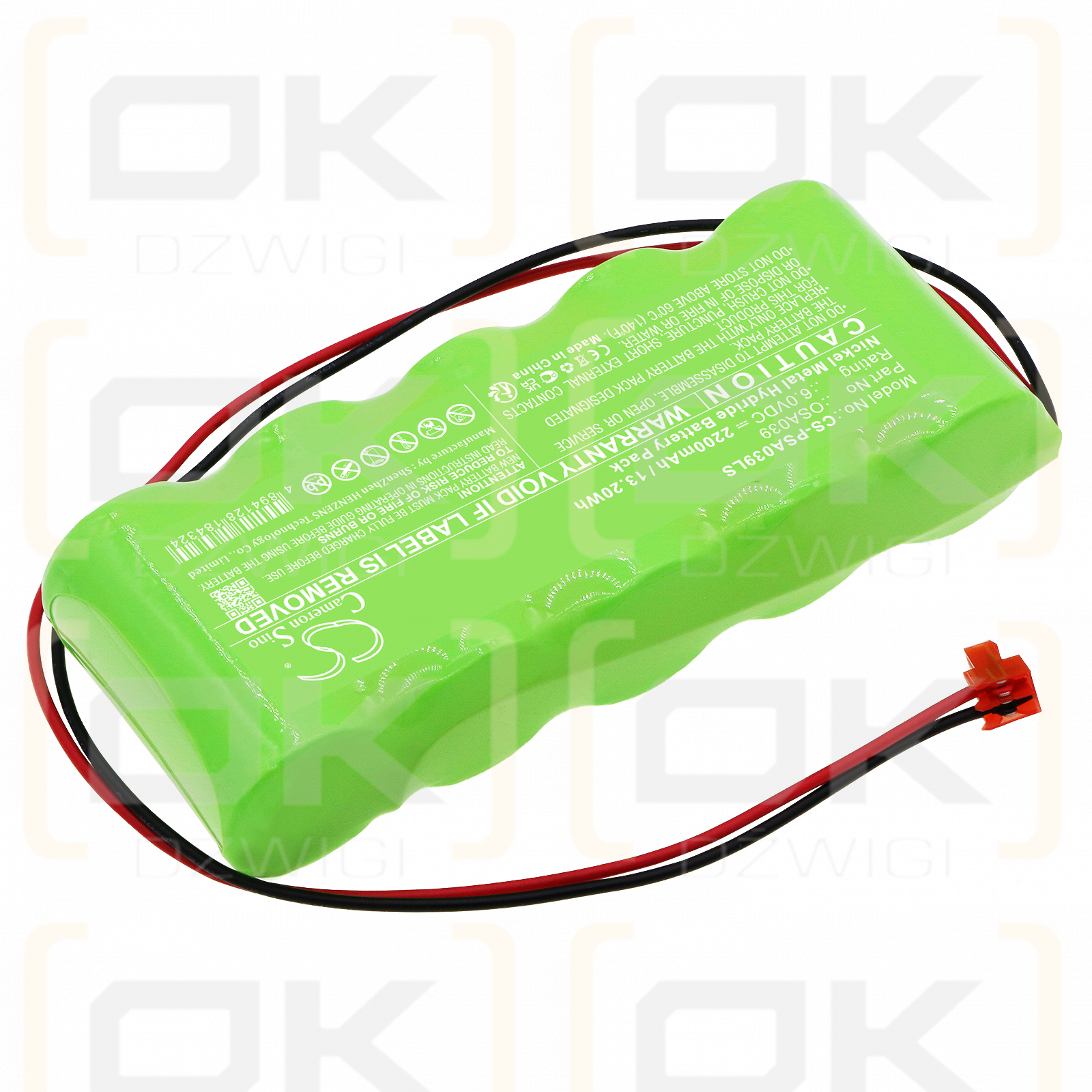 PowerSonic A13146-10 / OSA039 2200mAh Ni-MH 6.0V (Cameron Sino)