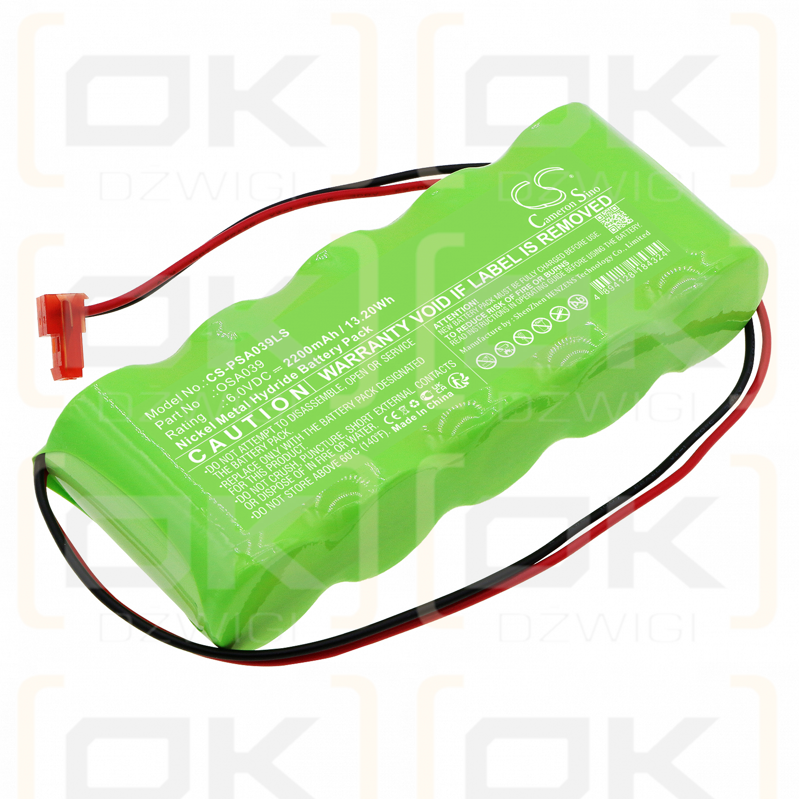 PowerSonic A13146-10 / OSA039 2200mAh Ni-MH 6.0V (Cameron Sino)