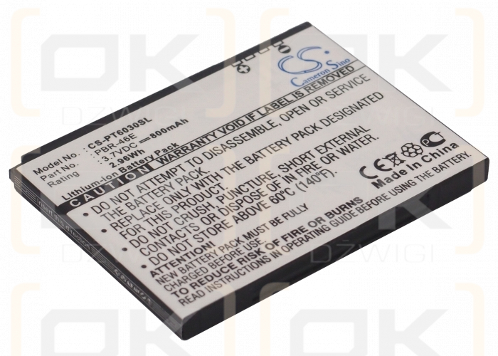 Pantech P6030 / PBR-46E 800 mAh Li-Ion 3,7 V (Cameron Sino)