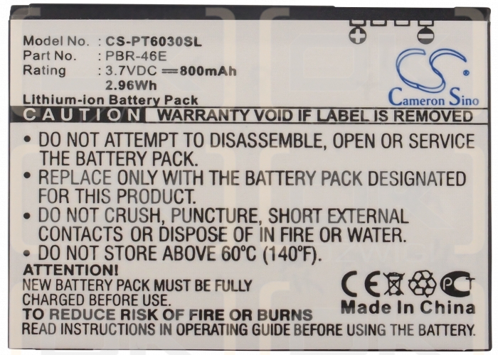 Pantech P6030 / PBR-46E 800 mAh Li-Ion 3,7 V (Cameron Sino)