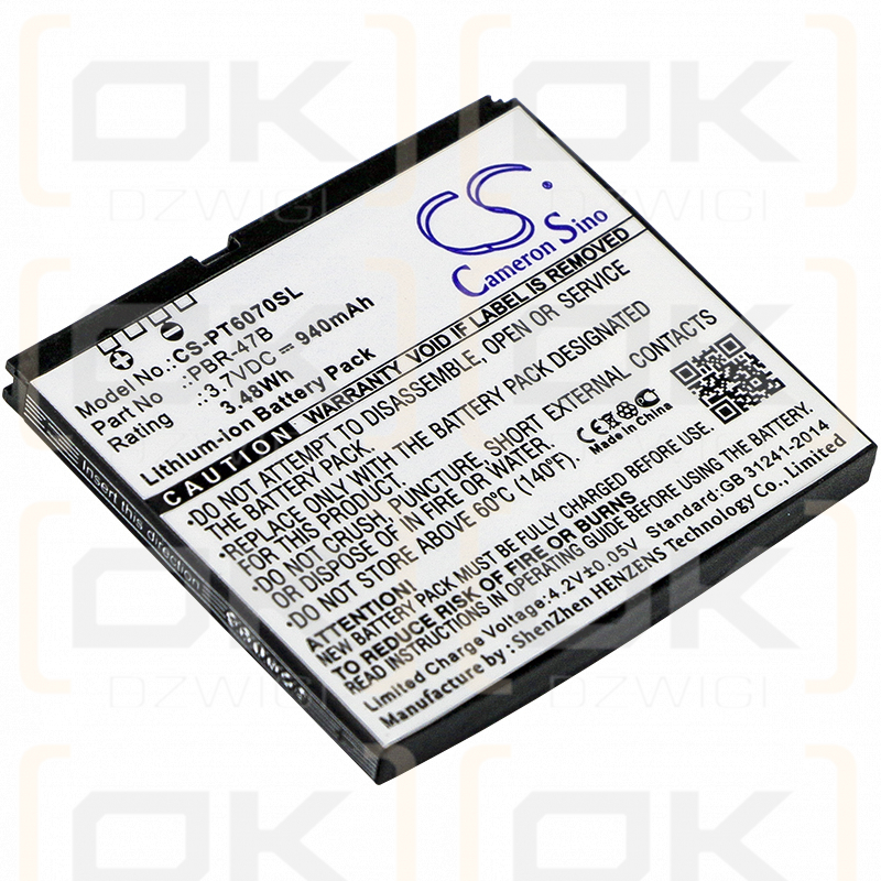 Pantech Vybe / PBR-47B 940 mAh Li-Ionen 3,7 V (Cameron Sino)
