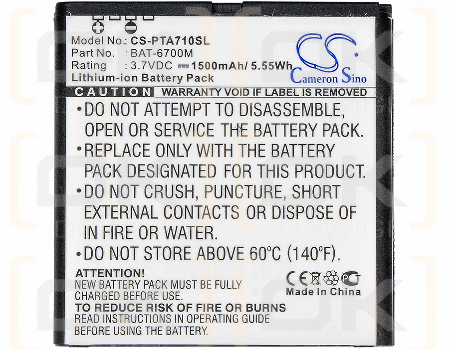 Sky IM-A730S / BAT-6700M 1500 mAh Li-ion 3.7 V (Cameron Sino)